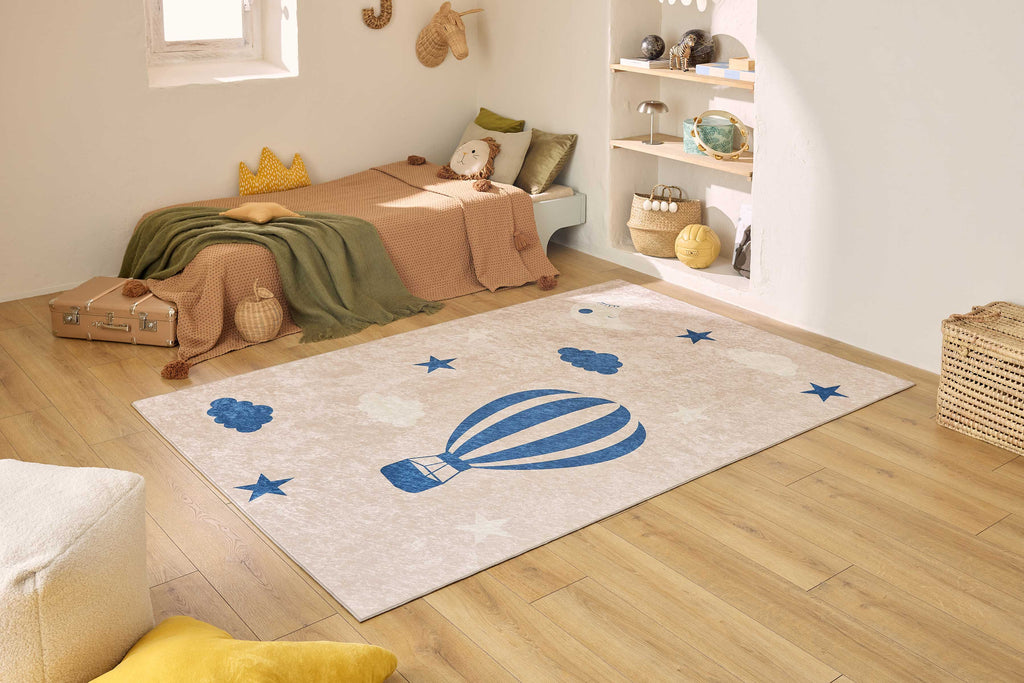 Happy - Indoor Rug - Printed Polyester - Blue