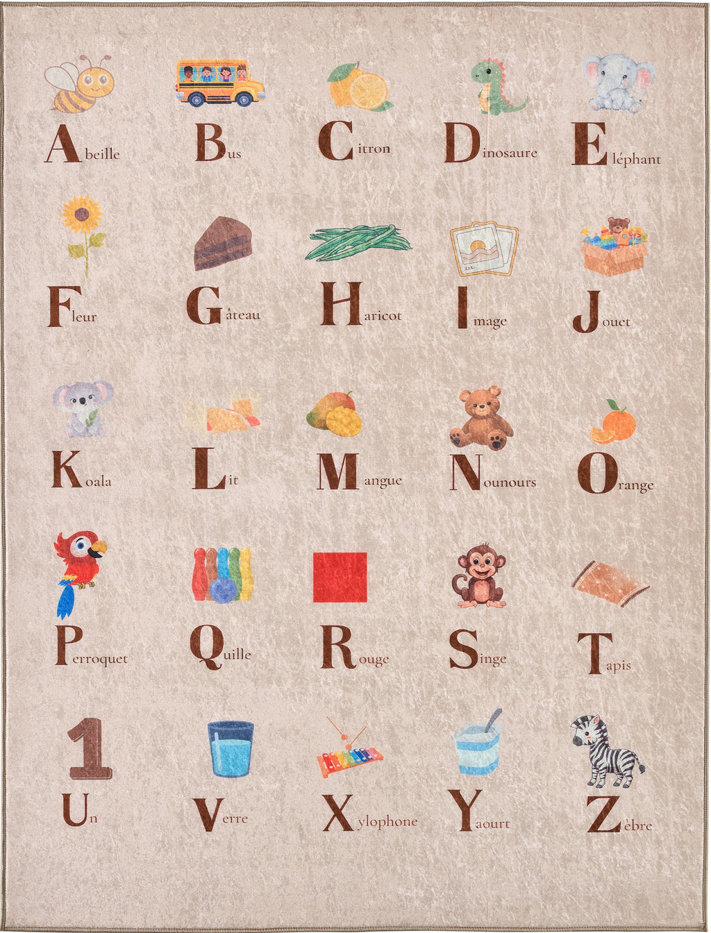 Happy - Indoor Rug - Printed Polyester - Beige