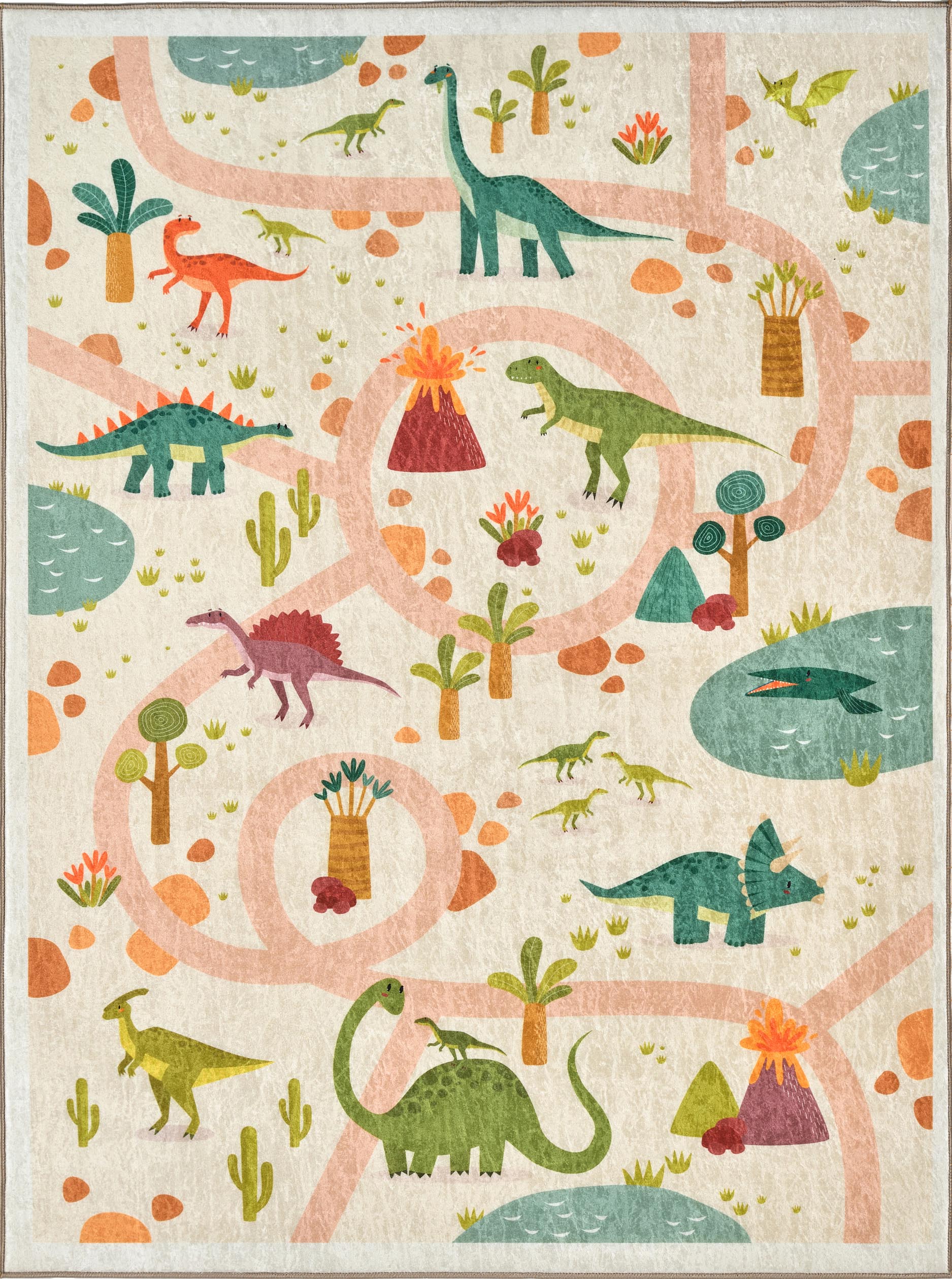Happy - Indoor Rug - Printed Polyester - Beige