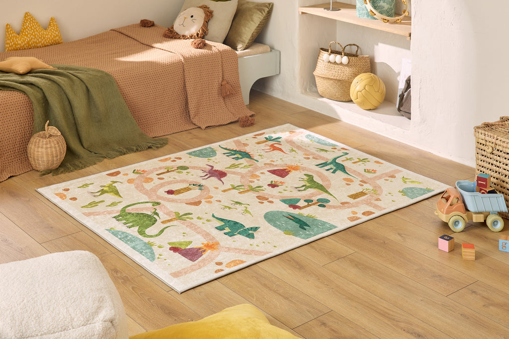 Happy - Indoor Rug - Printed Polyester - Beige