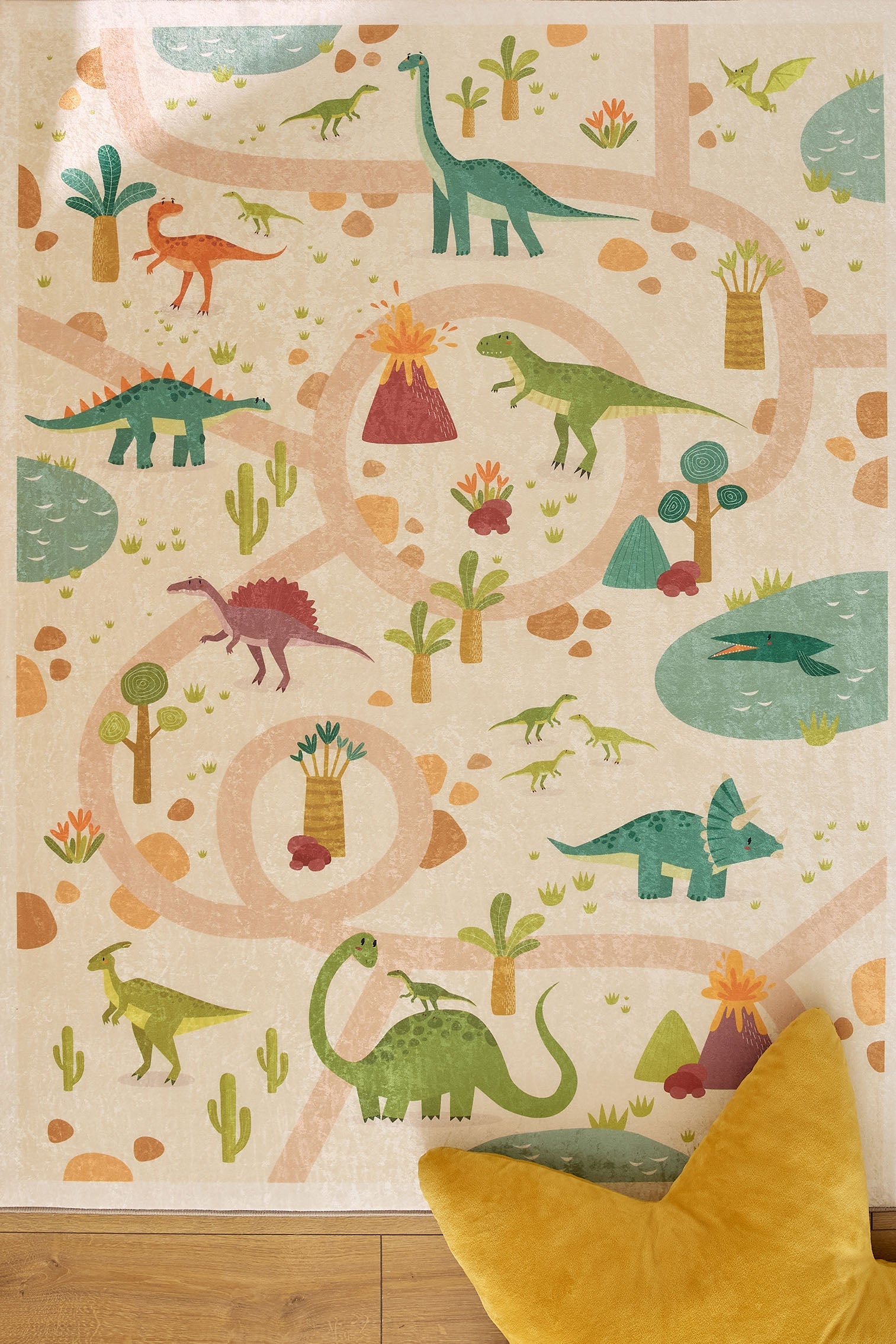 Happy - Indoor Rug - Printed Polyester - Beige