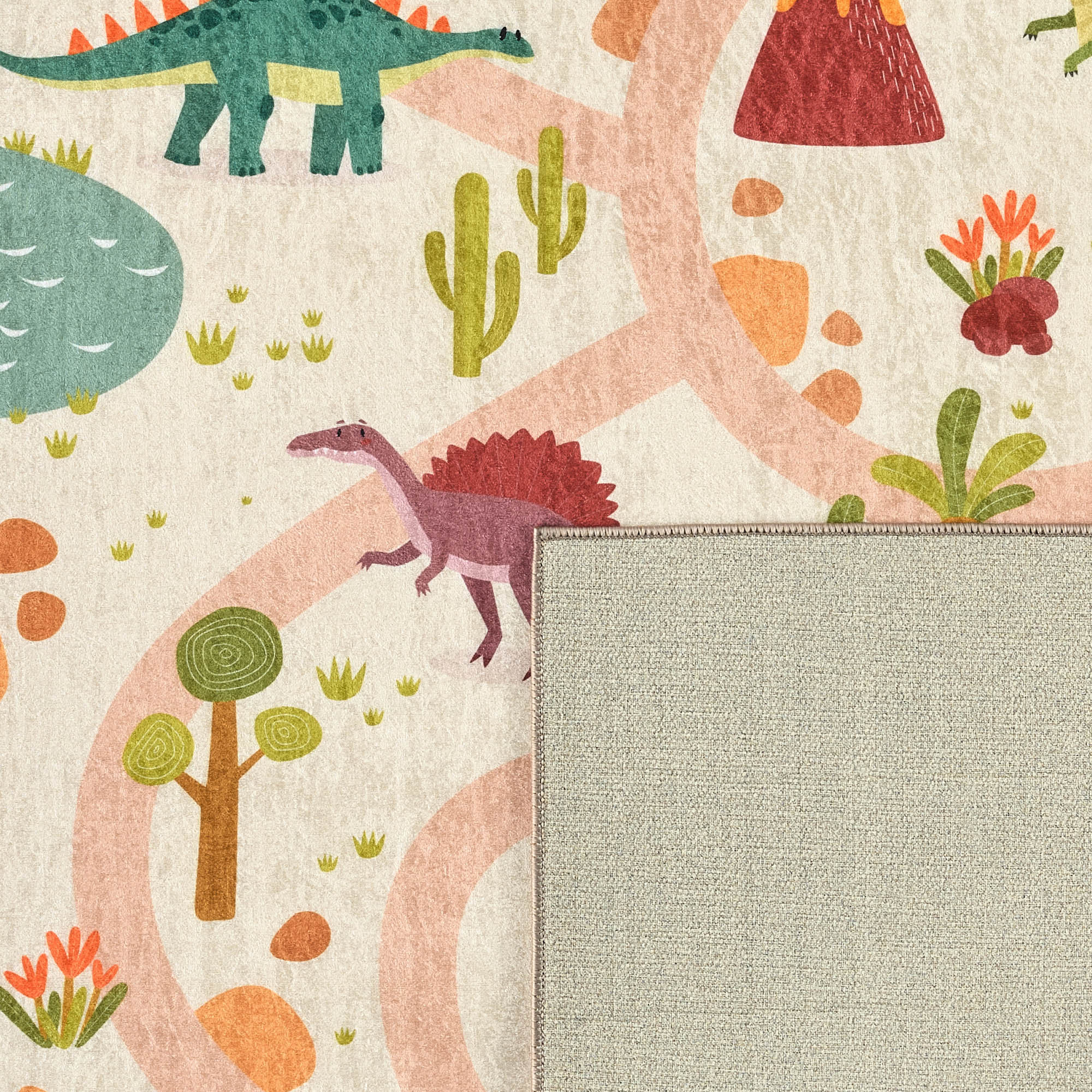 Happy - Indoor Rug - Printed Polyester - Beige