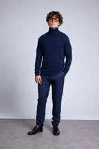 Rollkragenpullover Harry - Marineblau - Herren - 100 % Kaschmir