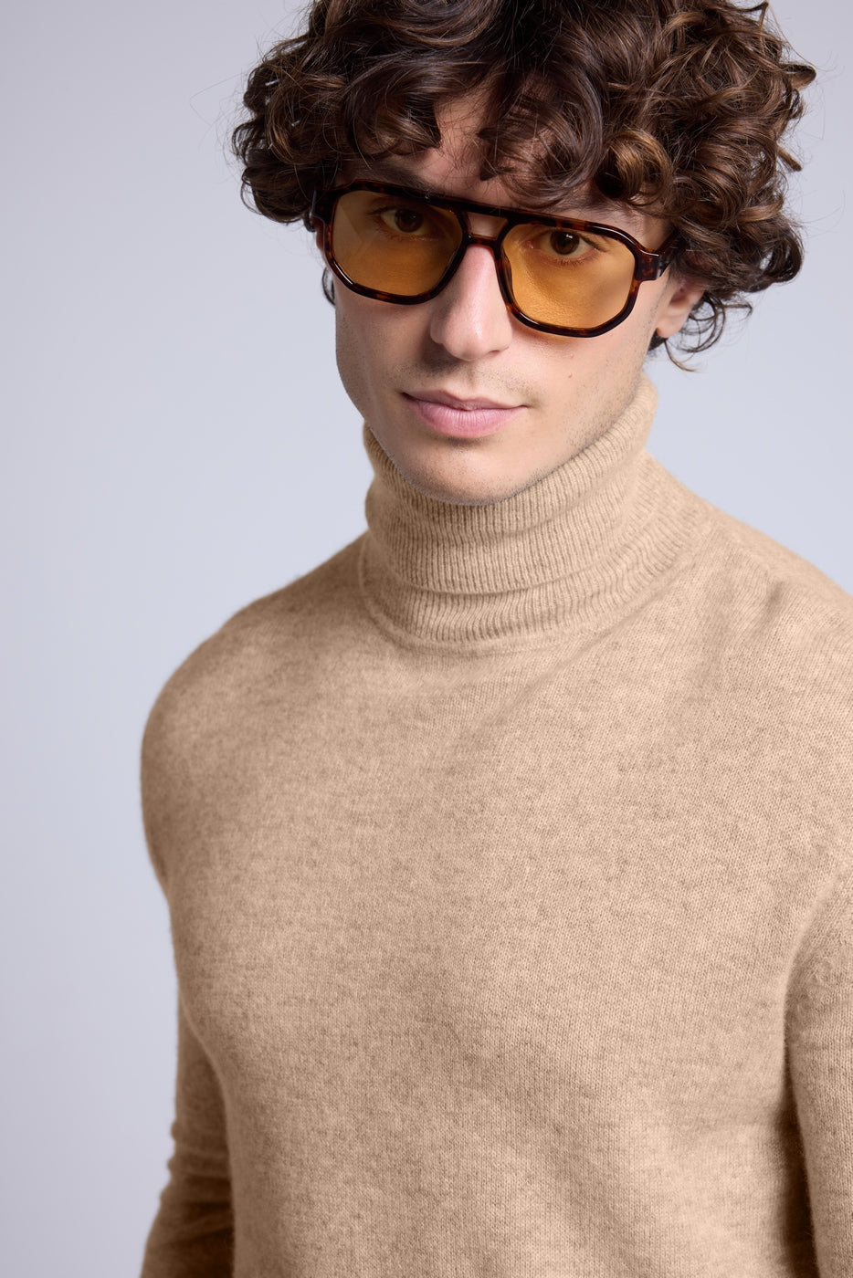 Polotröja Harry - Beige Krämvit - Herr - 100% Kashmir