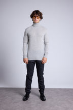 Jersey de cuello alto Harry - Gris claro - Hombre
