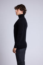 Harry Roll-Neck Jumper - Black - Men - 100% Cashmere