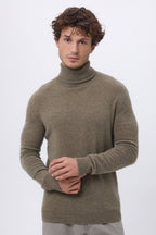 Dolcevita Harry - Kaki Melange - Uomo - 100% Cashmere