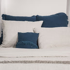 Housse De Coussin En Lin Lavé À Finitions Frangées Hartyfrange - Piscin