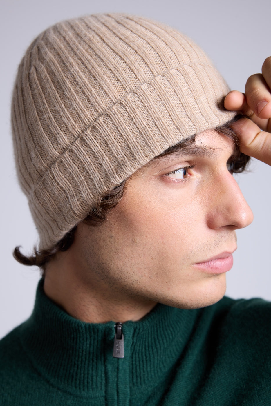 Bonnet Unisexe Hat - Beige Creme - Mixte - 100% Cachemire