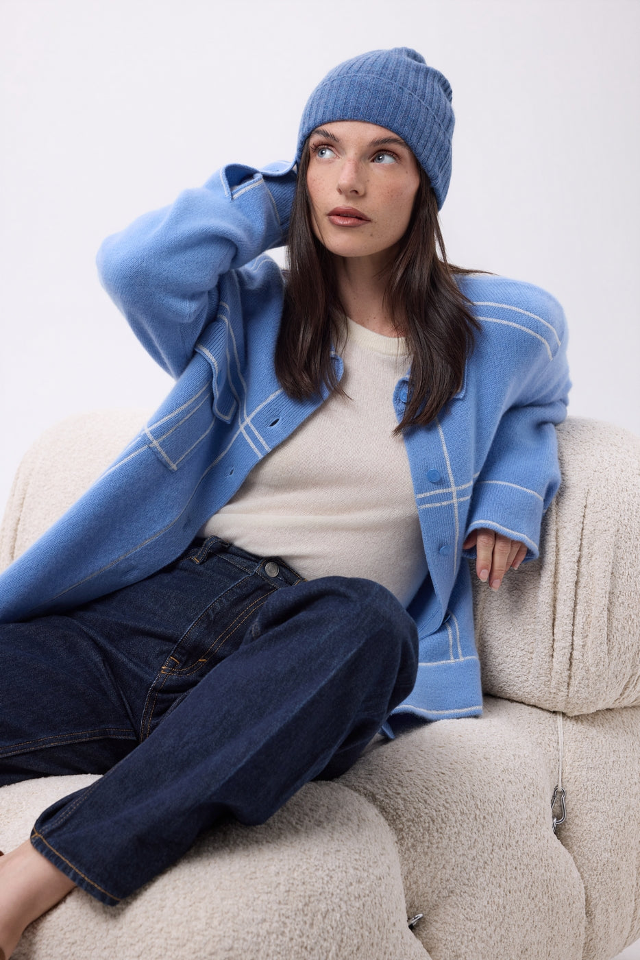 Gorro Hat - Azul vaquero - Unisex - 100 % Cachemira