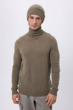 Berretto Hat - Cachi mélange - Unisex - 100% cashmere
