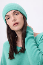 Muts Hat - Pastelgroen - Unisex - 100% Kasjmier