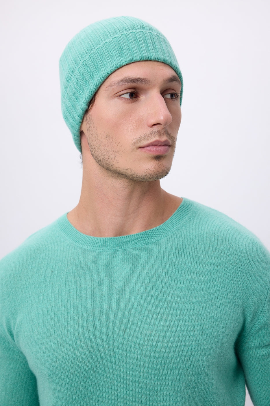 Muts Hat - Pastelgroen - Unisex - 100% Kasjmier