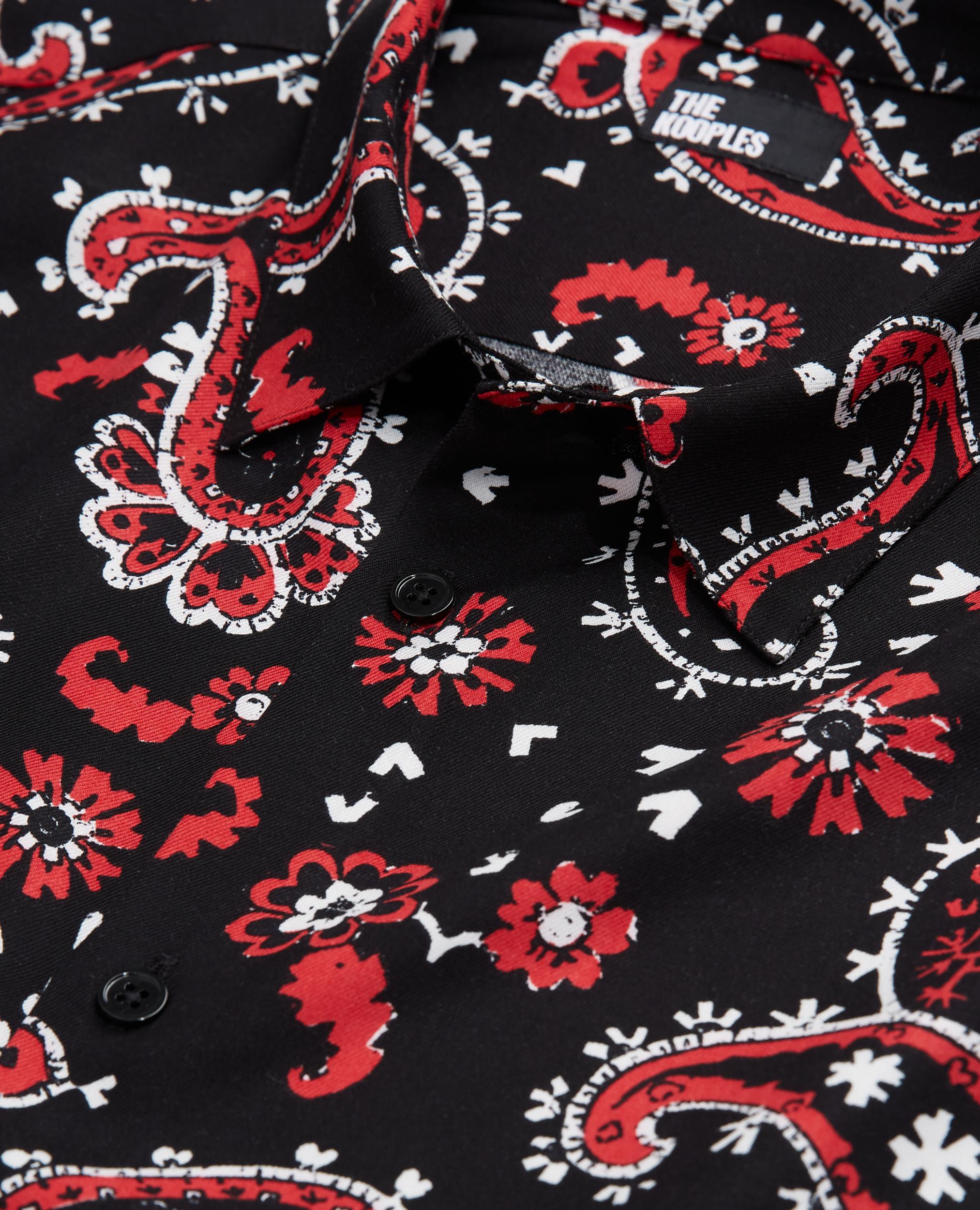 The Kooples - Chemise Regular - Noir Et Rouge - Homme