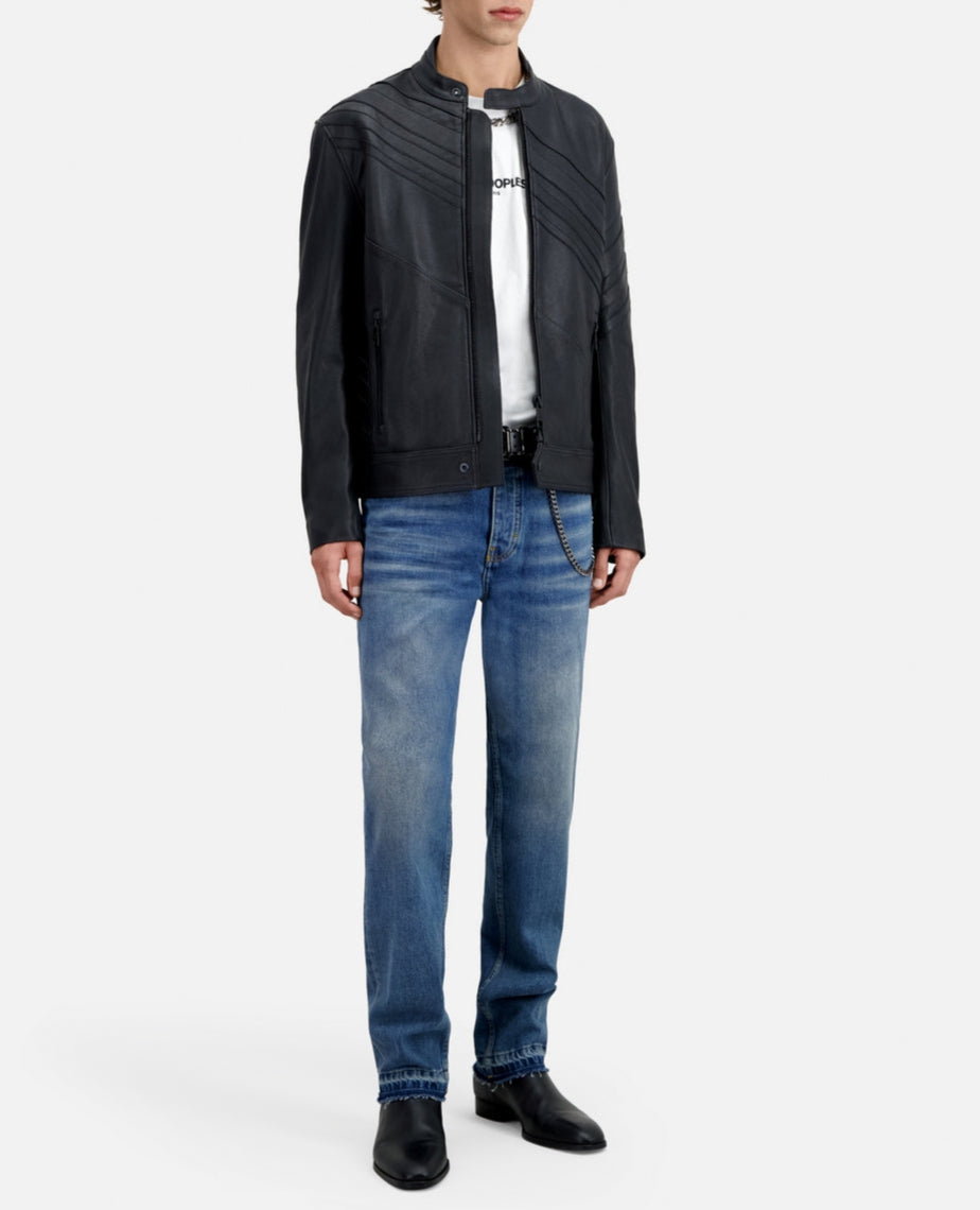 The Kooples - Lambskin Leather Jacket - Black - Men