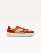 Axelle Low-Top Sneakers - Burgundy Amber Beige - Women's