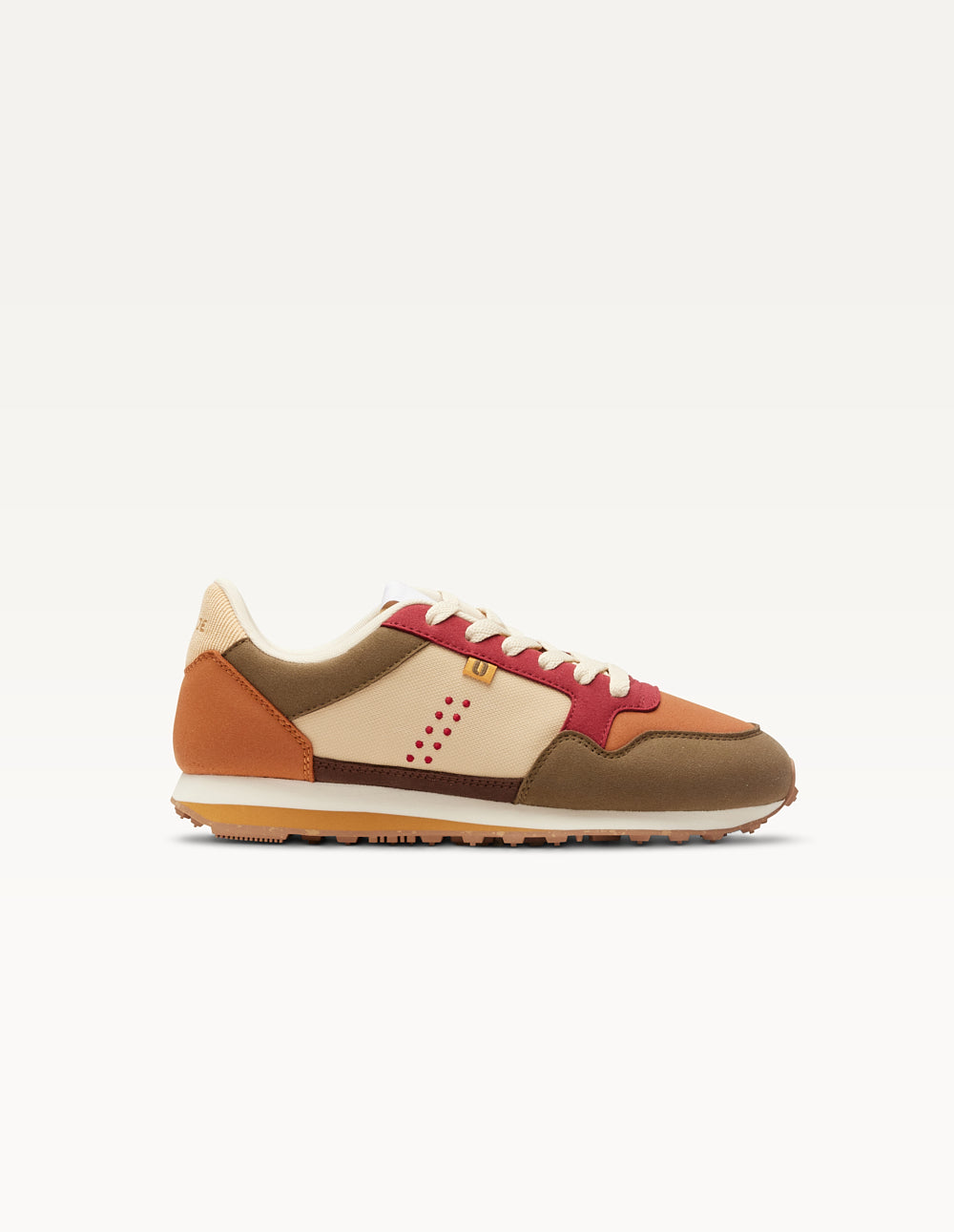 Gabrielle Low Sneakers - Khaki Cognac Bordeaux - Women