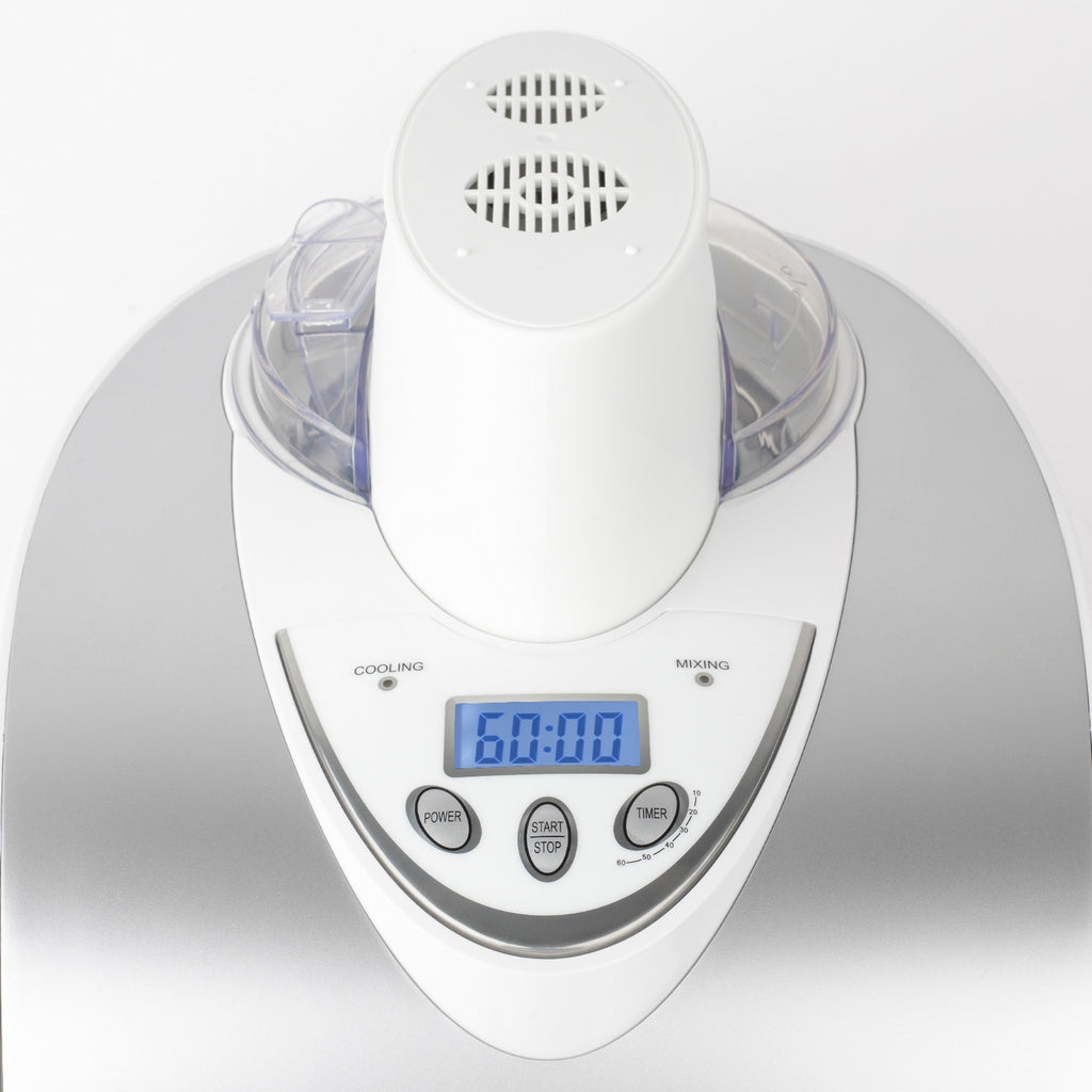 Refrigerating Ice Cream Maker - Stainless Steel/White