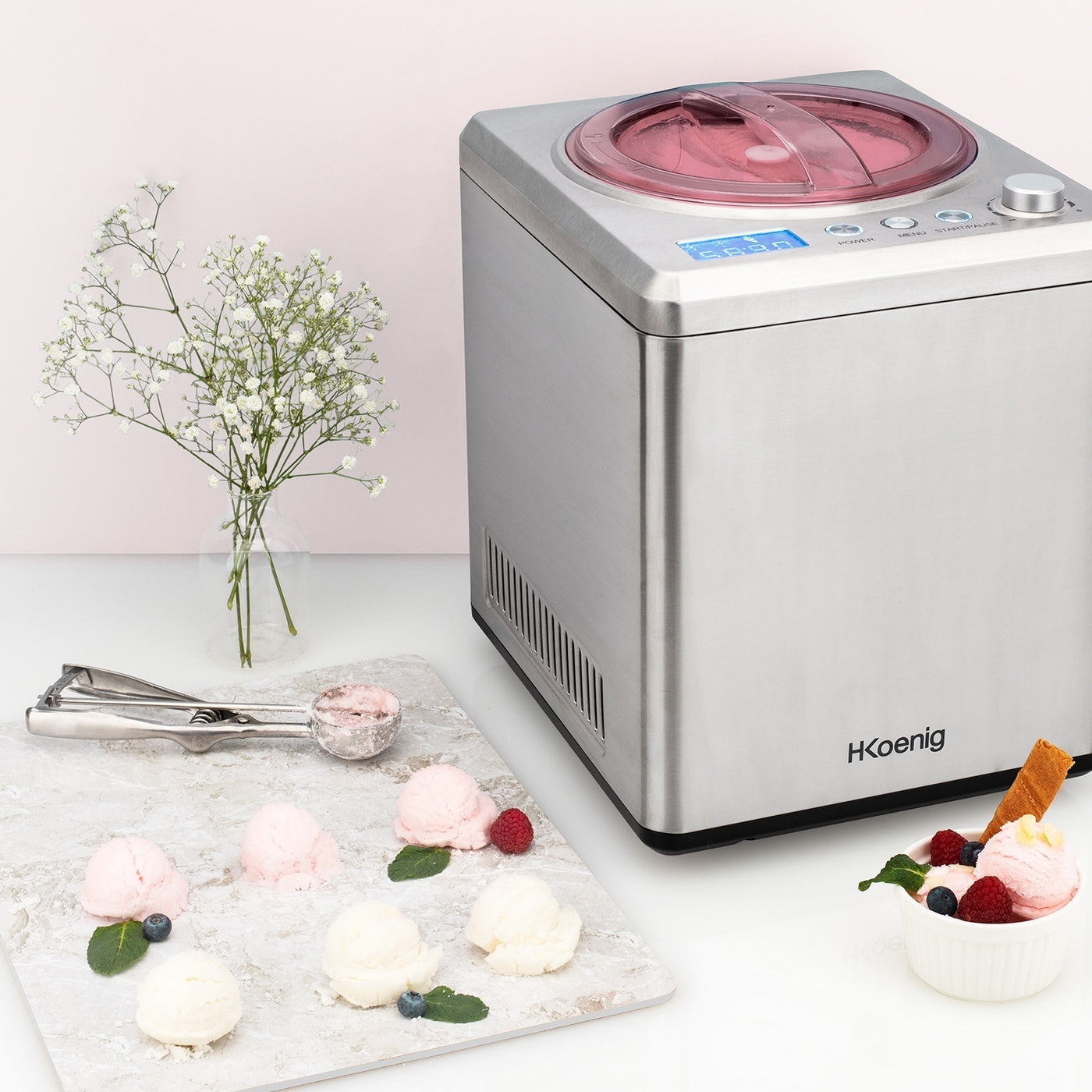 Vertical Ice Cream Maker - Stainless Steel