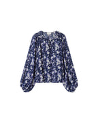 Hilda Navy Blouse