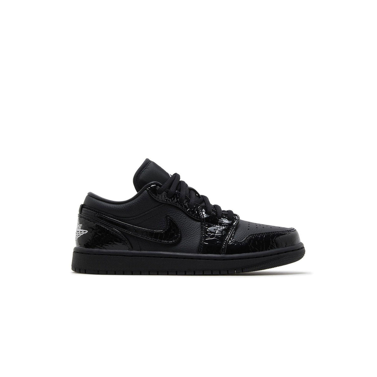 Air Jordan 1 Low Se Patent Elephant Black (W) - Schwarz
