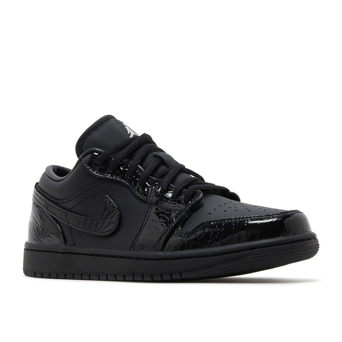 Air Jordan 1 Low Se Patent Elephant Black (W) - Schwarz