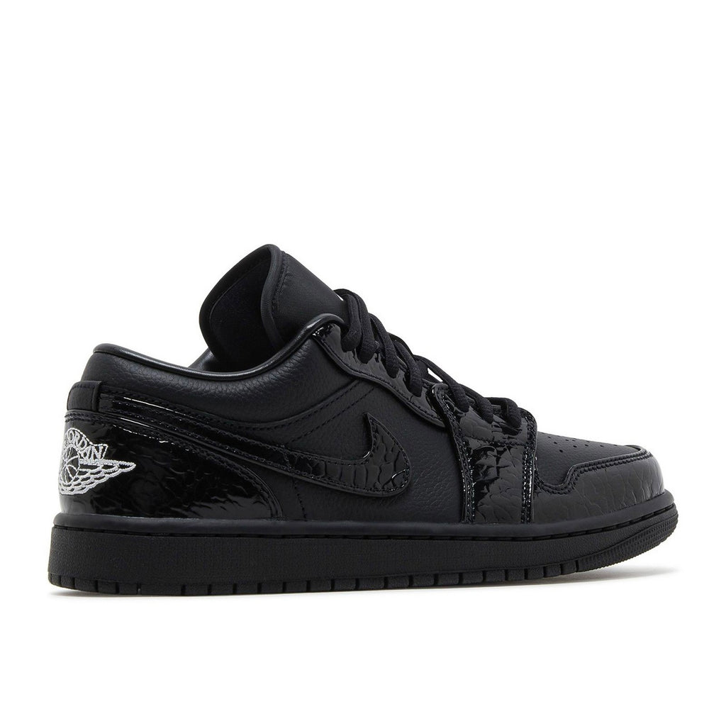 Air Jordan 1 Low Se Patent Elephant Black (W) - Schwarz