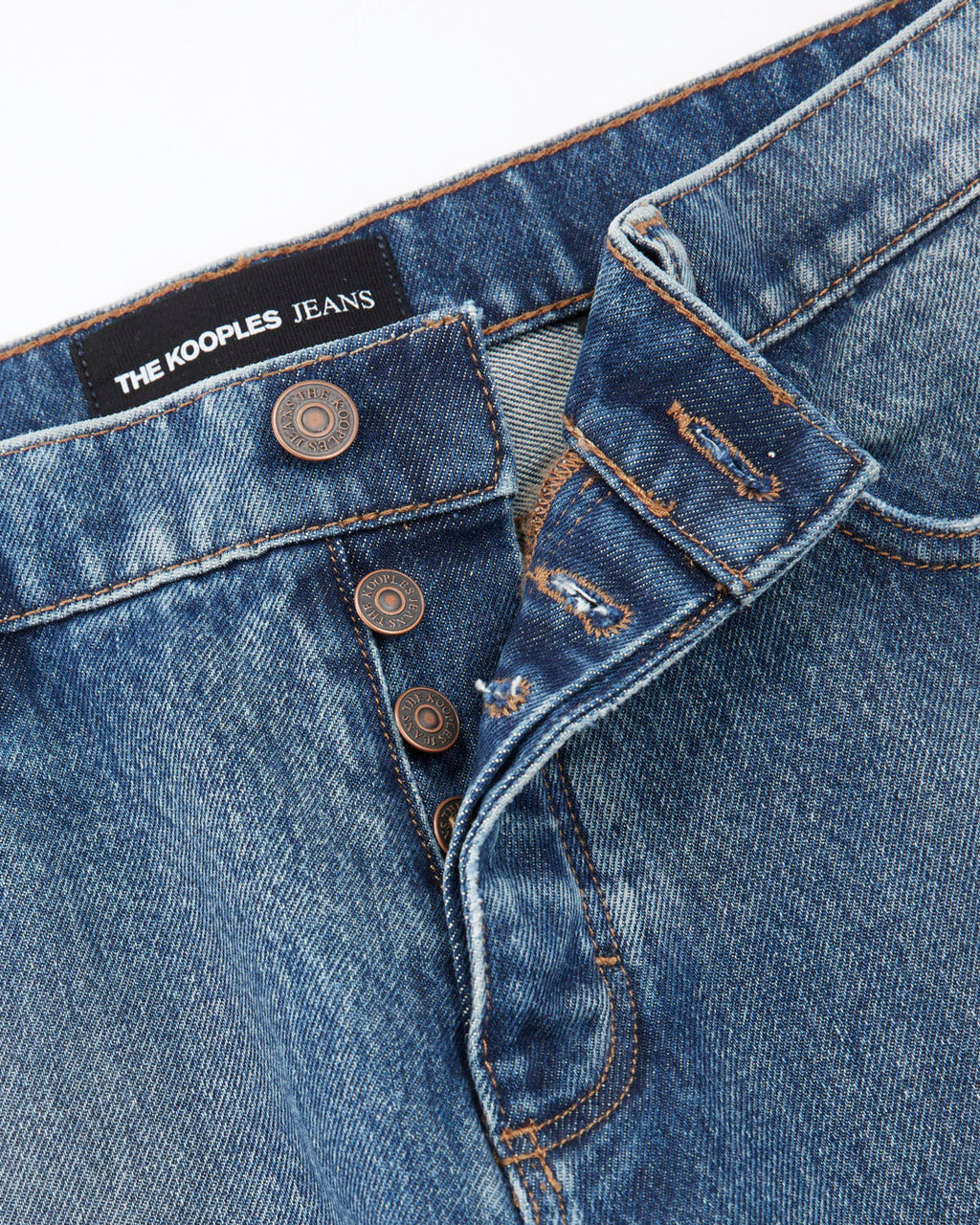 The Kooples - Retro Straight Cut Blue Washed Jeans - Men