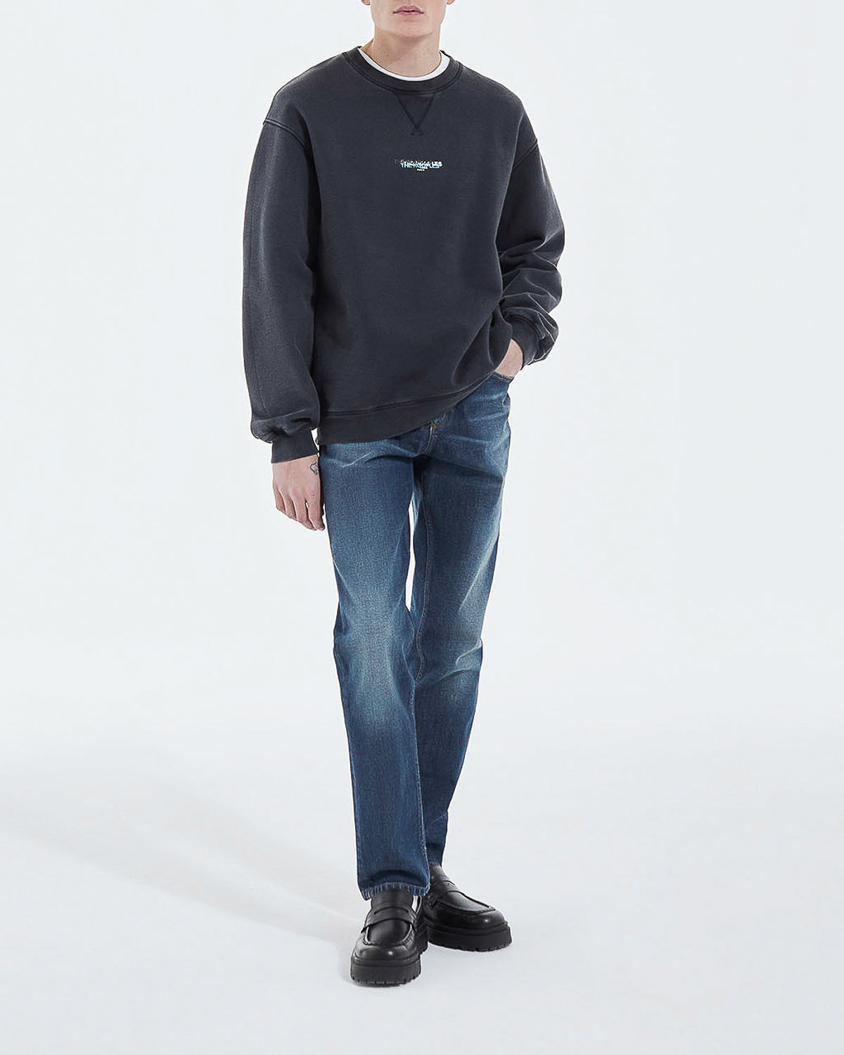 The Kooples - Slim Five-Pocket Washed Blue Denim Jeans - Men