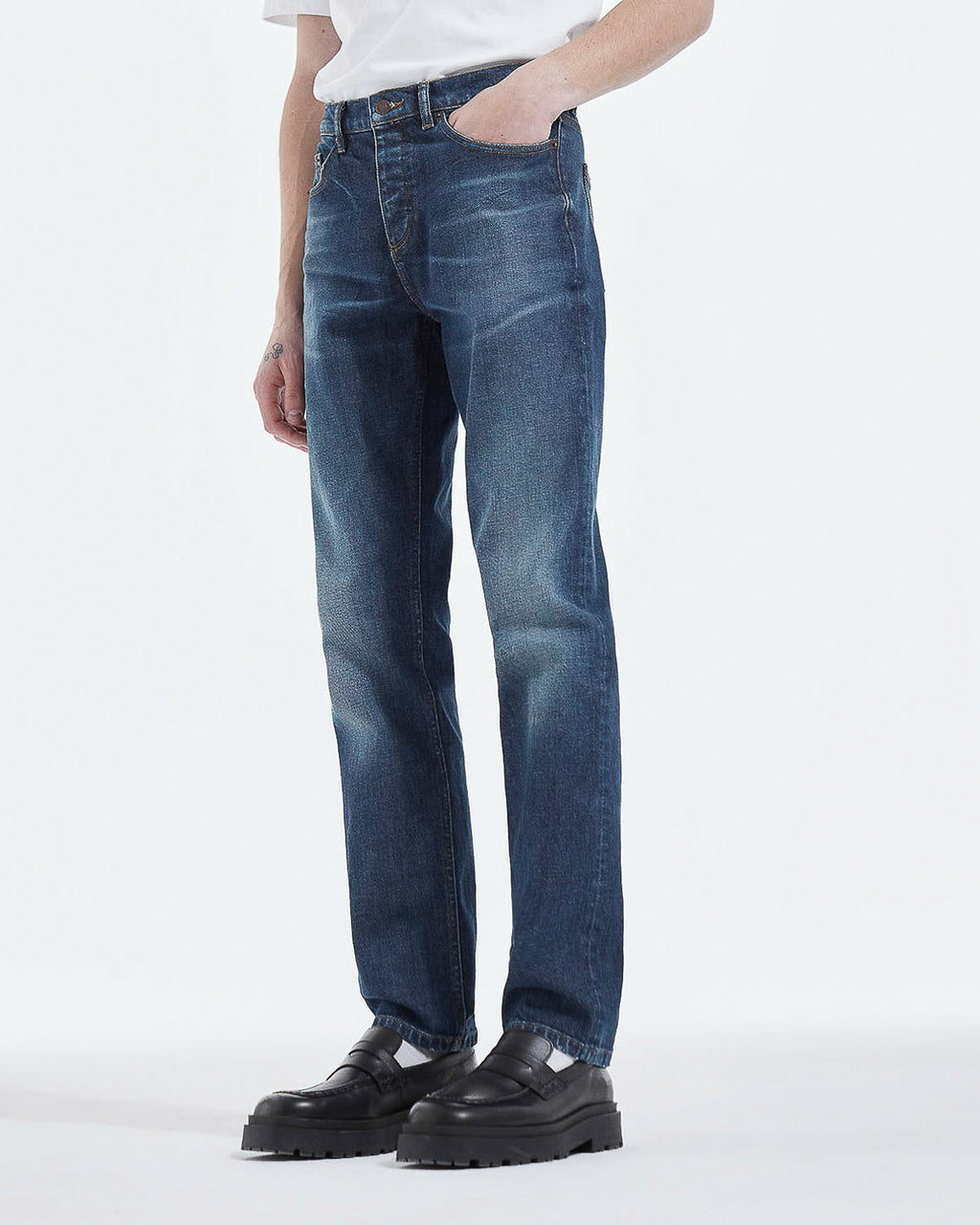 The Kooples - Slim Five-Pocket Washed Blue Denim Jeans - Men