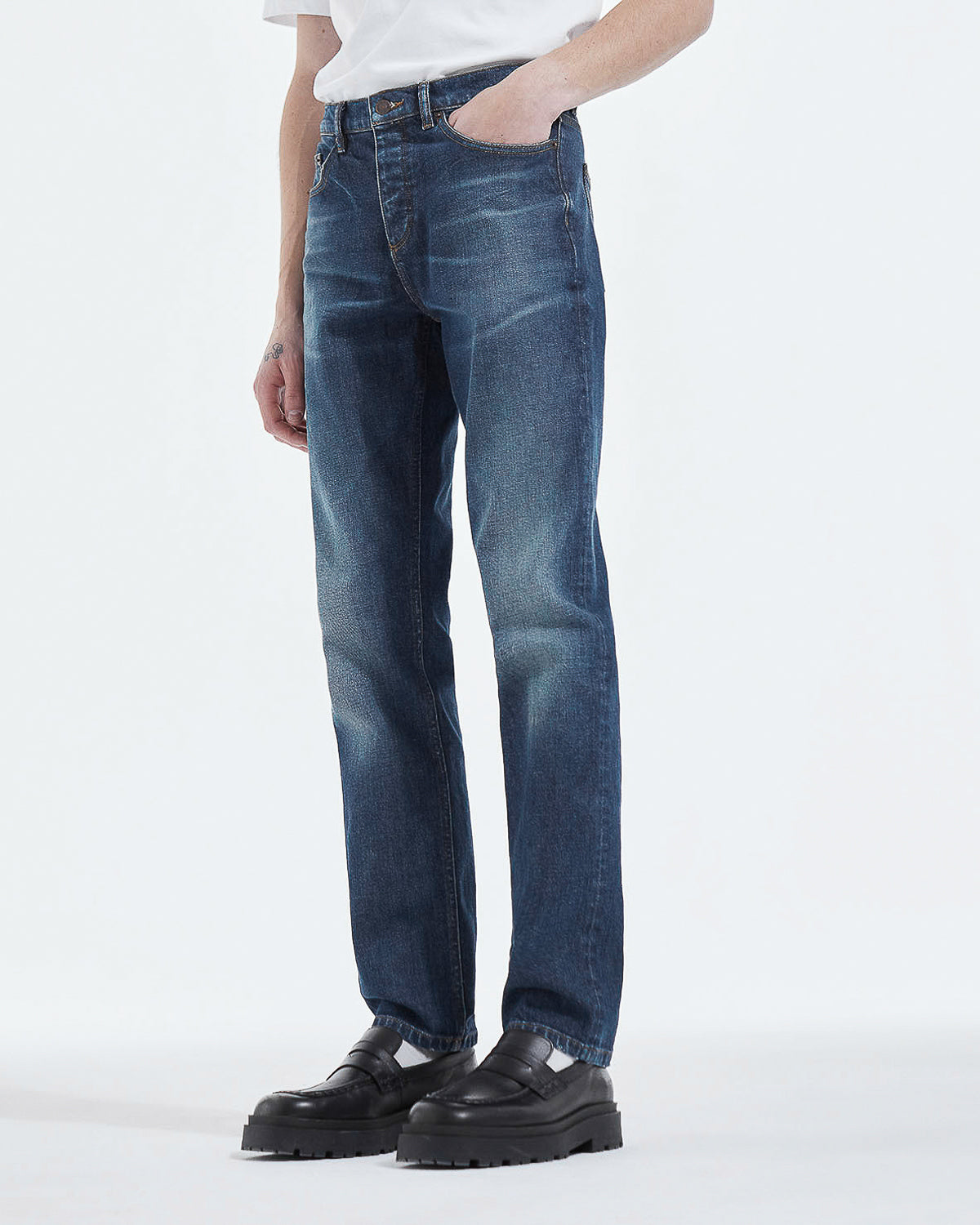The Kooples - Slim Five-Pocket Washed Blue Denim Jeans - Men