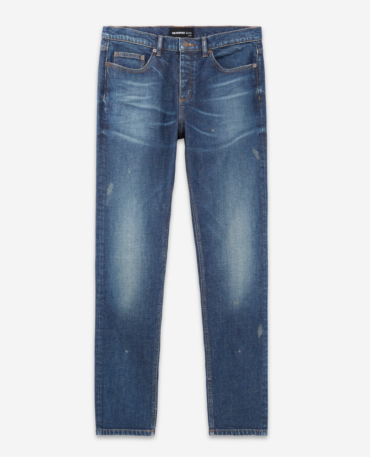 The Kooples - Slim Five-Pocket Washed Blue Denim Jeans - Men