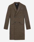The Kooples - Long Double Breasted Herringbone Pattern Coat - Men