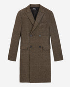 The Kooples - Long Double Breasted Herringbone Pattern Coat - Men