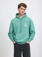 Sudadera con capucha unisex Love Art Frosty Green