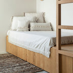 Washed Linen Cushion Cover with Fringed Finish - White
