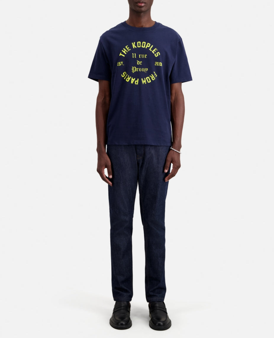 The Kooples - T-Shirt Manches Courtes Avec Print Blason Devant - Homme