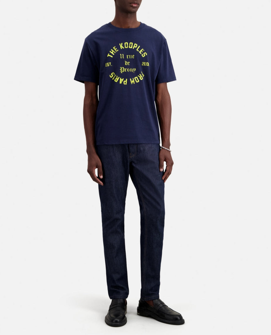 The Kooples - T-Shirt Manches Courtes Avec Print Blason Devant - Homme
