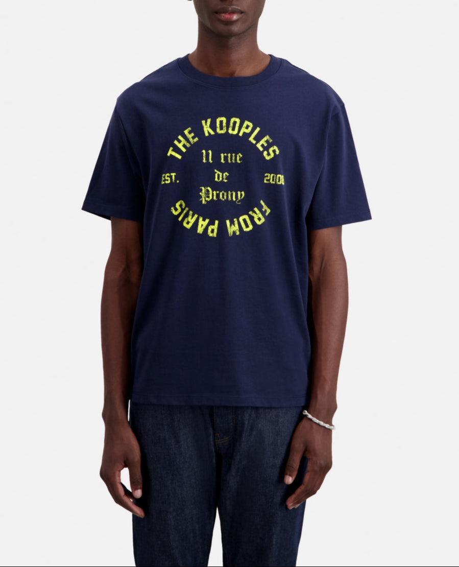 The Kooples - T-Shirt Manches Courtes Avec Print Blason Devant - Homme