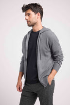Sweat Zippe A Capuche Hugo - Gris Foncé - Homme
