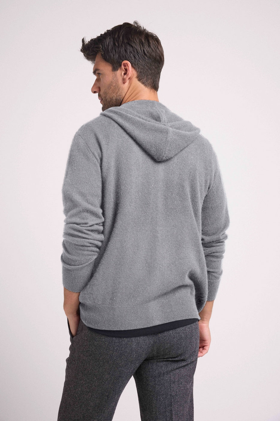 Sweat Zippe A Capuche Hugo - Gris Foncé - Homme
