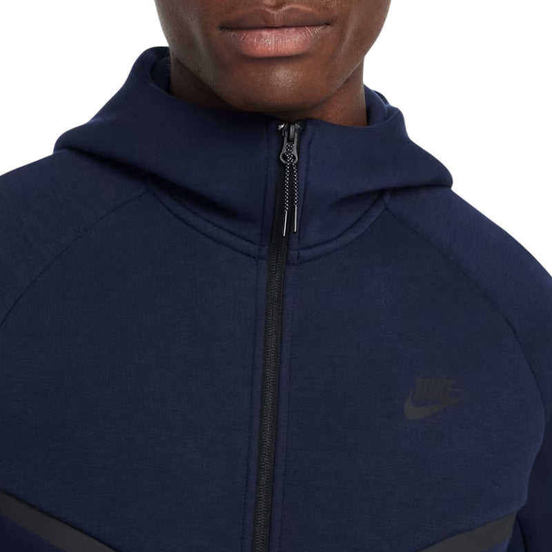 Vestes De Survêtement Nike Tech Fleece Full Zip Hoodie - Bleu Marine, Noir