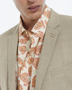 Beige Wool Dress Jacket With Pockets - Men
