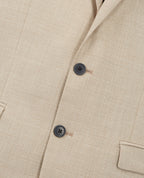 Beige Wool Dress Jacket With Pockets - Men