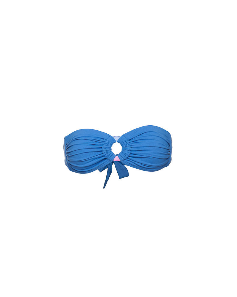 Top bandeau con anilla Príncipe Azul