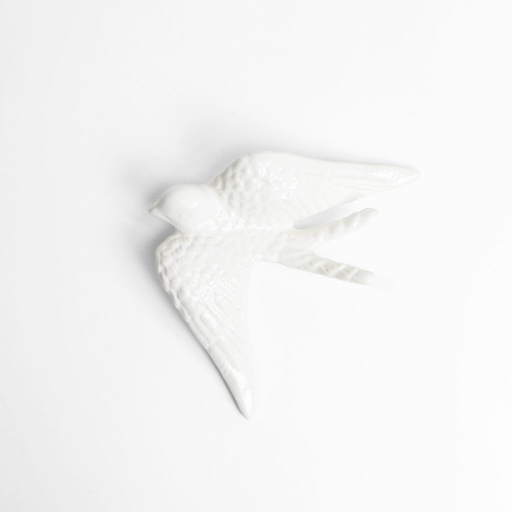 Set of 3 Large Swallows - White
