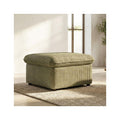 Baya - Pouf Coffre De Rangement - Velours Côtelé - Vert Kaki