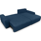 Sonny - Divano Angolare Destro Letto - Velluto a Coste - Blu