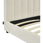 William - Lit Adulte - Tissu Bouclé - Ecru