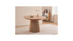 Ada - Table à Manger Ronde Extensible en 4 à 8 Personnes - 120/200 cm - Bois
